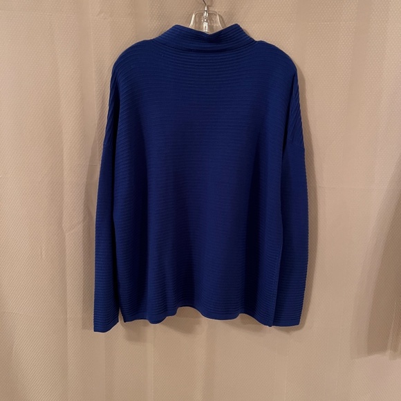 French Connection Lena Funnel Neck Pullover Sweater Royal Blue Sz M - Picture 4 of 12